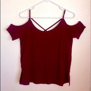 Burgundy shirt